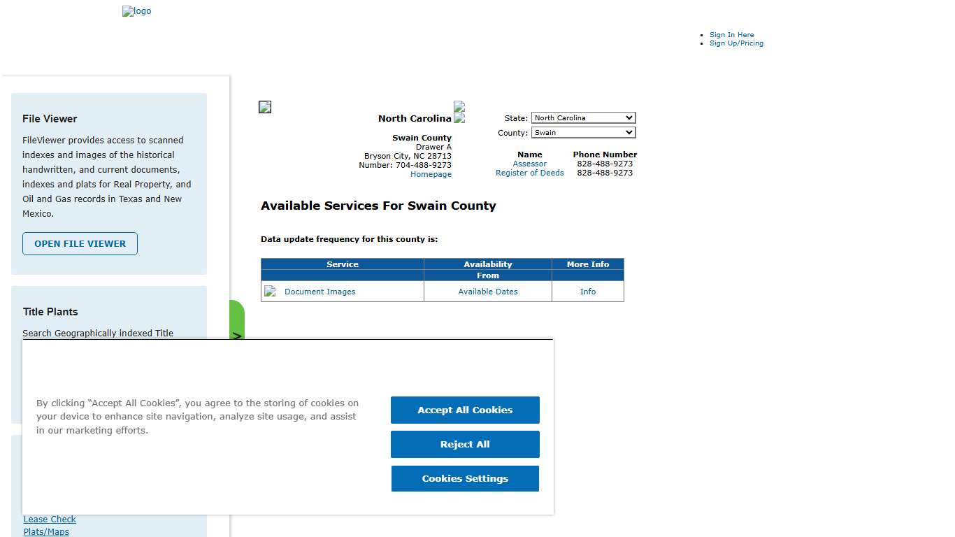 Search Swain County Public Property Records Online CourthouseDirect.com
